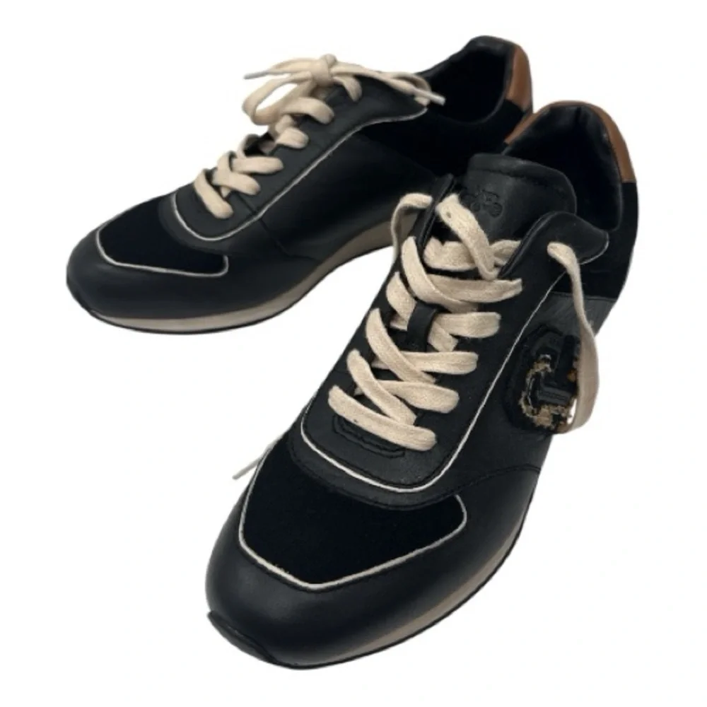 Coach Rebecca Varsity Nap/suede Black/Saddle Q8800 US size 10 B